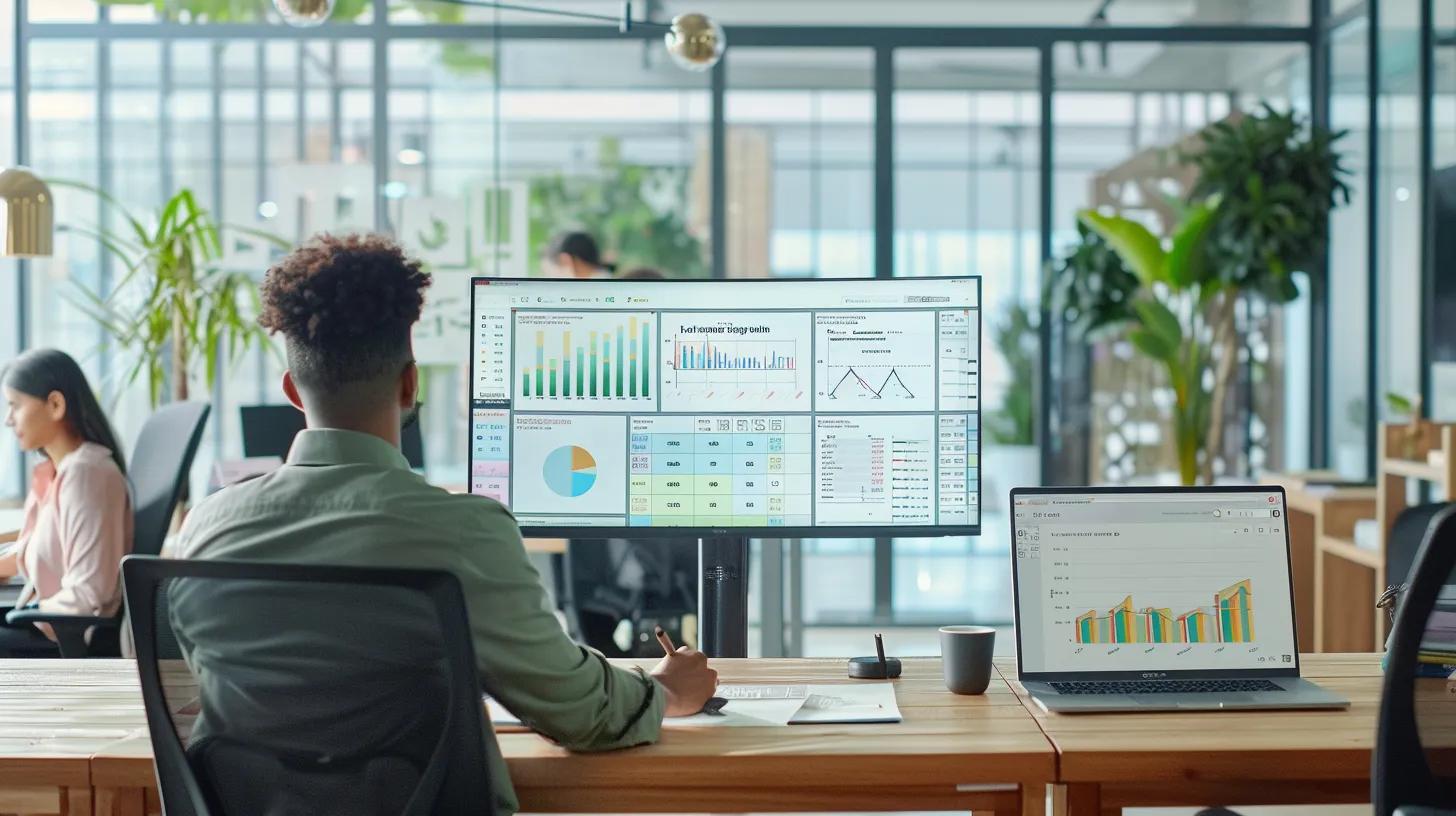 a dynamic office workspace features a dedicated professional reviewing analytics on a high-resolution screen, surrounded by vibrant visuals of local search data and digital marketing strategies tailored to outperform north carolina competitors. a dynamic office workspace features a dedicated professional reviewing analytics on a high-resolution screen, surrounded by vibrant visuals of local search data and digital marketing strategies tailored to outperform north carolina competitors.