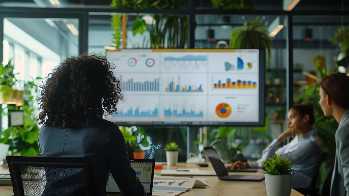 a modern office workspace showcases an engaged team collaborating over digital marketing strategies, with a large screen displaying analytics and local seo charts, emphasizing the theme of building local authority to surpass e-commerce competitors. a modern office workspace showcases an engaged team collaborating over digital marketing strategies, with a large screen displaying analytics and local seo charts, emphasizing the theme of building local authority to surpass e-commerce competitors.