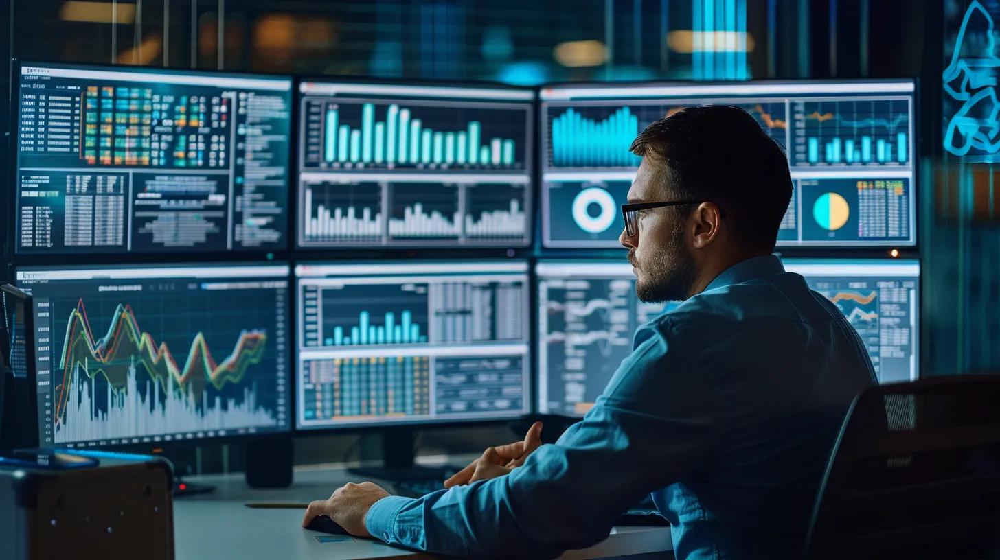 a sleek, modern office workspace features a confident professional analyzing seo metrics on multiple computer screens, surrounded by charts and graphs of competitor tactics displayed on a large digital board, emphasizing strategic adaptation in a dynamic digital landscape. a sleek, modern office workspace features a confident professional analyzing seo metrics on multiple computer screens, surrounded by charts and graphs of competitor tactics displayed on a large digital board, emphasizing strategic adaptation in a dynamic digital landscape.