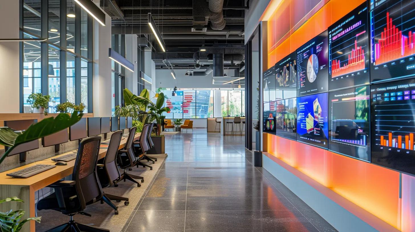 a sleek, modern office space filled with high-tech screens displaying seo analytics and competitor insights, illuminated by vibrant led lighting that underscores the strategic focus on digital dominance in the north carolina market. a sleek, modern office space filled with high-tech screens displaying seo analytics and competitor insights, illuminated by vibrant led lighting that underscores the strategic focus on digital dominance in the north carolina market.
